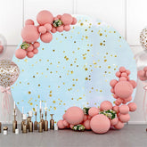 Runden Gold Funkeln Und Blau Glücklich Geburtstag Hintergrund